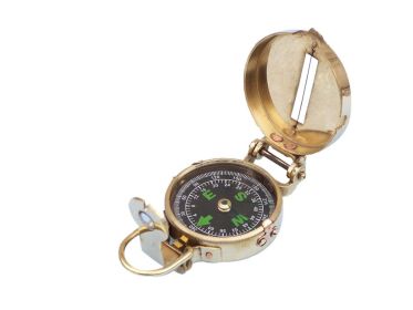 Solid Brass Military Compass 4""