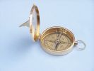 Solid Brass Admiral's Sundial Compass w/ Rosewood Box 4""