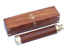 Deluxe Class Solid Brass - Wood Admiral's Spyglass Telescope 25"" w/ Rosewood Box