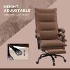 Double Padded Executive Massage Heated Office Chair Brown