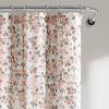 72-inch Off-White Beige Peach Pink Grey Floral Vines Flowers Shower Curtain