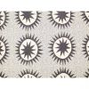 72 x 72 in. Cotton Poly Shower Curtain w/ Cream Brown Sun Star Medallion Pattern