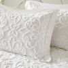 5-Piece French Country White Chenille Medallion Cotton Daybed Cover Bedding Set