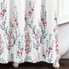 72-inch White Blue Coral Watercolor Floral Shower Curtain