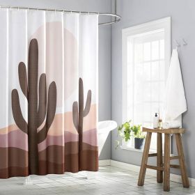 72-in. Desert Cactus Sunset Brown Red Tan Southwest Shower Curtain