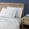 King size Coastal Beach 100-Percent Cotton Navy Blue White Stripe Sheet Set