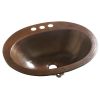 Copper Oval Bathroom Sink 20 x 16 inch