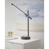 Modern LED Desk Light Table Lamp with Wireless Cell Charging Pad in Black