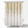 72-inch Off-White Beige Cream Yellow Grey Floral Vines Flowers Shower Curtain