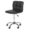 Modern Black Faux Leather Cushion Home Office Desk Chair