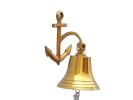 Brass Plated Hanging Anchor Bell 10&quot;