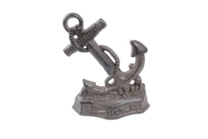 Cast Iron Anchor Door Stopper 8""