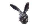 Rustic Silver Cast Iron Decorative Rabbit Hook 5""