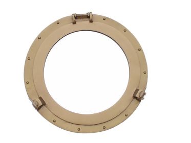 Deluxe Class Antique Brass Porthole Window 24""