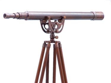 Floor Standing Antique Copper Anchormaster Telescope 65""