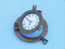 Antique Brass Decorative Ship Porthole Clock 12""