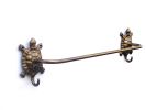 Antique Brass Turtle Bath Towel Holder 28""