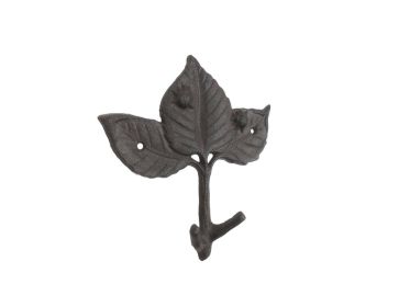 Cast Iron Birch Tree Leaves Decorative Metal Tree Branch Hooks 6.5""