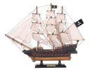 Wooden Captain Kidd's Black Falcon White Sails Limited Model Pirate Ship 15""