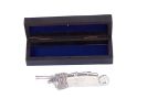 Chrome Bosun Whistle 6"" w/Rosewood Box