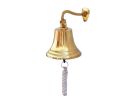 Brass Plated Hanging Ship's Bell 9""