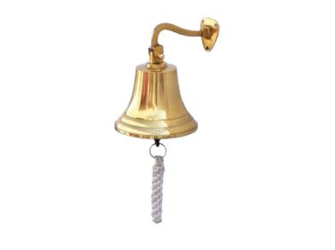 Brass Plated Hanging Ship's Bell 6""