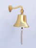 Brass Plated Hanging Ship's Bell 9""