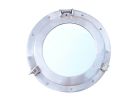 Brushed Nickel Deluxe Class Decorative Ship Porthole Window 12""