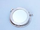 Brushed Nickel Deluxe Class Decorative Ship Porthole Window 12""