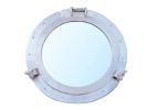 Brushed Nickel Deluxe Class Decorative Ship Porthole Window 24""