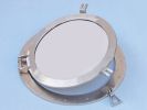 Brushed Nickel Deluxe Class Decorative Ship Porthole Window 24""