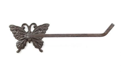 Cast Iron Butterfly Toilet Paper Holder 11""