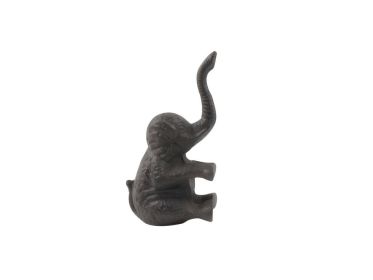 Cast Iron Elephant Metal Door Stop 8""