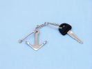 Chrome Admiralty Anchor Key Chain 6""