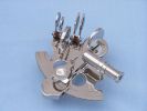 Scout's Chrome Pirate Sextant 4"" with Black Rosewood Box