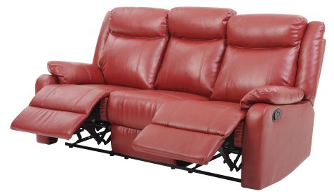 Glory Furniture Ward G765A-RS Double Reclining Sofa , RED