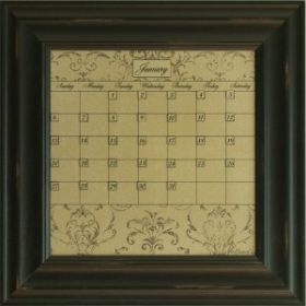 Dry Erase Calendar Board Framed Black Small Mocha Home Decoration Office Organization