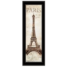 "Paris Panel" by Cloverfield & Co, Ready to Hang Framed Print, Black Frame