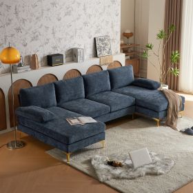 U-Shaped 4-Seat Indoor Modular Sofa Grey-Blue Color --Same type:32819307