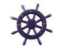 Dark Blue Decorative Ship Wheel 12""