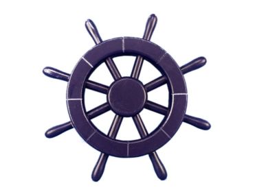 Dark Blue Decorative Ship Wheel 12""