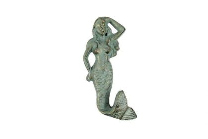 Antique Bronze Cast Iron Mermaid Hook 6""