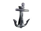 Antique Silver Cast Iron Decorative Anchor Door Knocker 6""