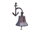 Antique Copper Hanging Anchor Bell 12""