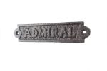 Cast Iron Admiral Sign 6""