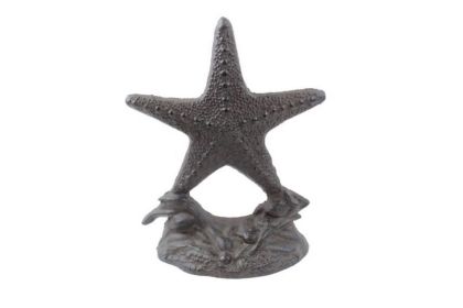 Cast Iron Starfish Door Stopper 11""