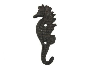 Cast Iron Seahorse Hook 5""