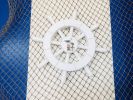 White Decorative Ship Wheel With Seagull 12""