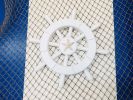 White Decorative Ship Wheel With Starfish 12""