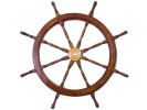 Deluxe Class Wood and Brass Decorative Ship Wheel 36""